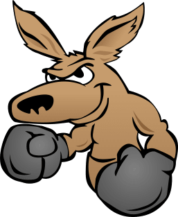 Boxing Kangaroo Cartoon Magnet