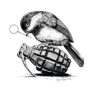 chickadee with grenade T-Shirt