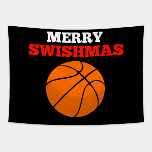 Basketball Christmas Swishmas Tapestry