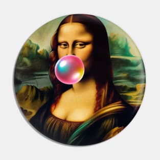 Mona Lisa Bubble Gum Day Celebration Pin