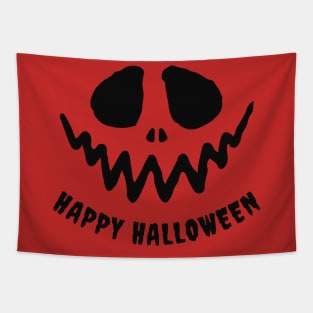 Halloween Scary Evil Pumpkin Face Tapestry