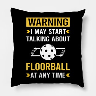 Warning Floorball Pillow