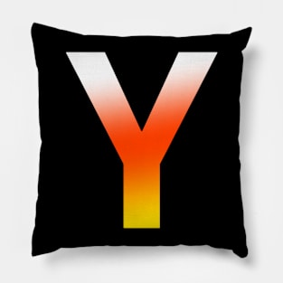 Fire Letter Y Pillow