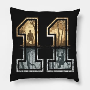 Strange Number 11 (gold-silver) Pillow