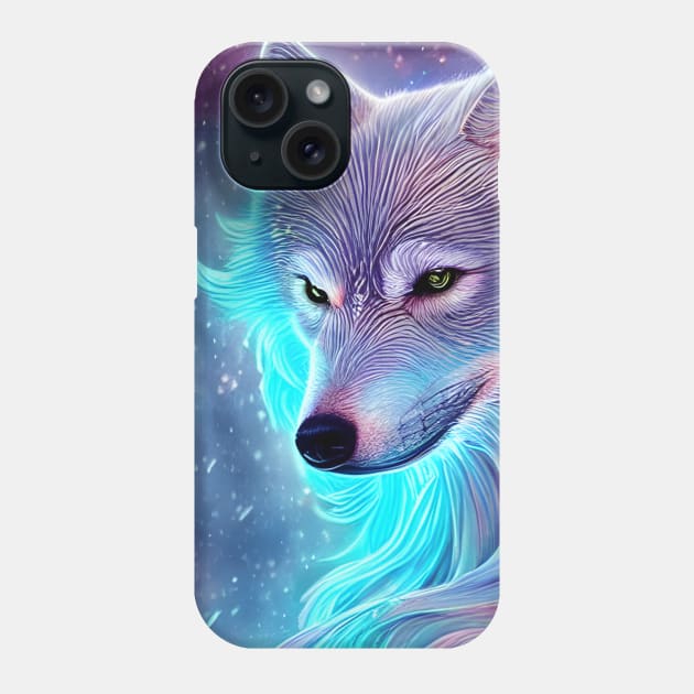 Luminous Snow Wolf Phone Case by LyndiiLoubie