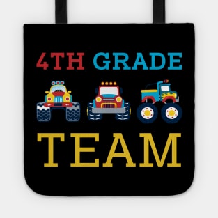 Monster Truck Team 4th Grade Back To School Teacher Student Tote