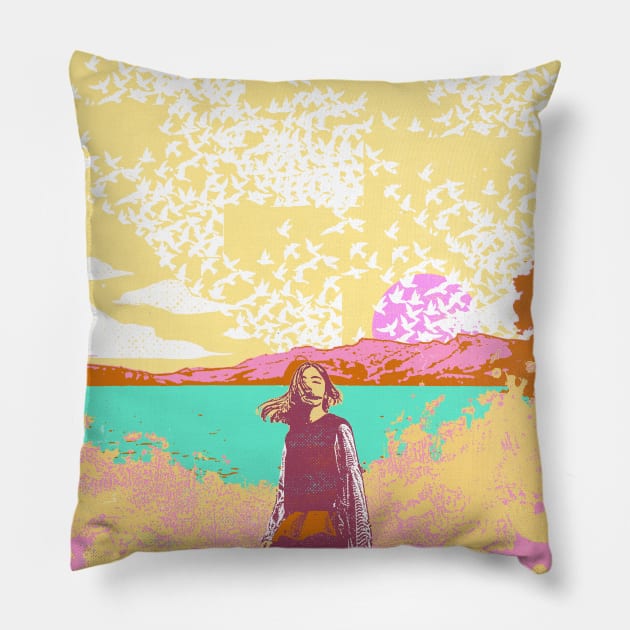 BEAUTY MATRIX Pillow by Showdeer