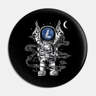 Astronaut Litecoin Lite Coin LTC To The Moon Crypto Token Cryptocurrency Wallet Birthday Gift For Men Women Kids Pin