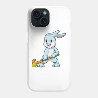 Bunny at Field hockey with Hockey stick Phone Case