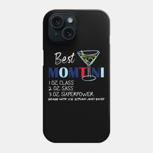 Best Momtini Humor Cocktail Recept Funny Best Mom Mama Gift Phone Case