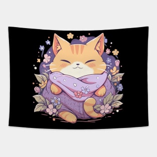 Cottagecore Kawaii Anime Cat Gifts Girls Womens Funny Cat Tapestry