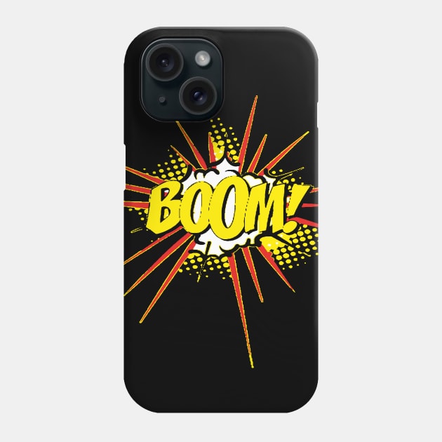 Modern "BOOM" Onomatopoeia Design Phone Case by ArtMofid
