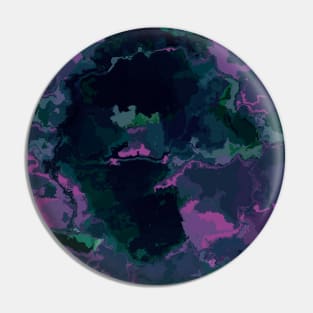 Navy Marble Pattern Watercolor Pin