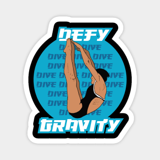 Girls Diving Defy Gravity Springboard Platform Diver Magnet