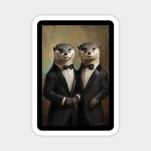 Otter Grooms - LGBTQ+ Pride - Marriage Equality Magnet