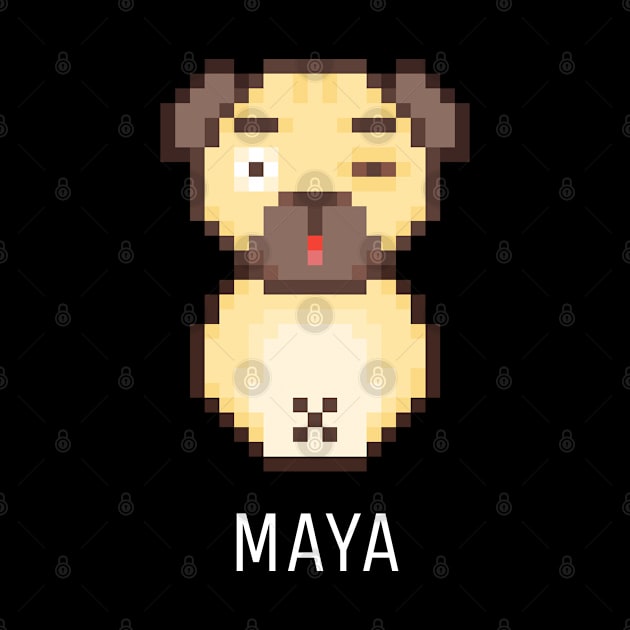 Pug Maya White by felixbunny