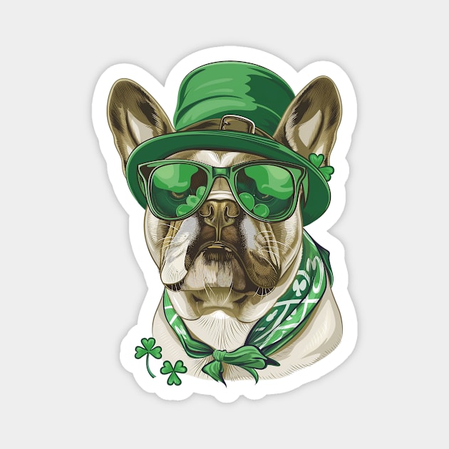 French Bulldog Leprechaun Dog St. Patricks Day Magnet by Wintrly