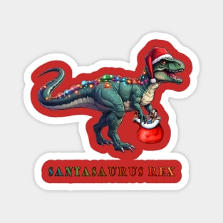 Santasaurs Rex: Dino-Mite Christmas Tee Magnet