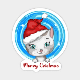 Christmas cute cartoon cat Magnet