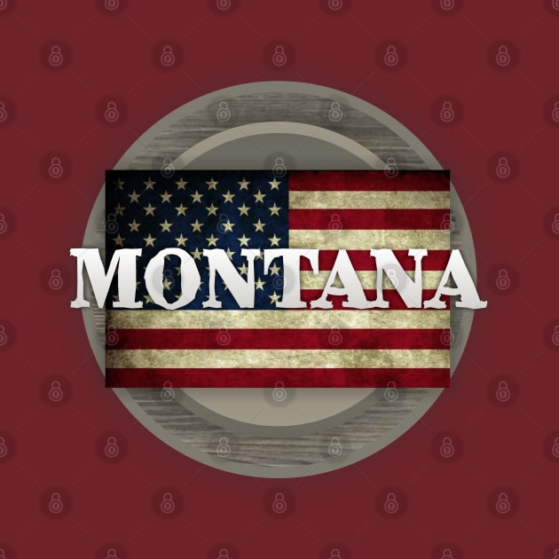 Montana American Flag by Dale Preston Design