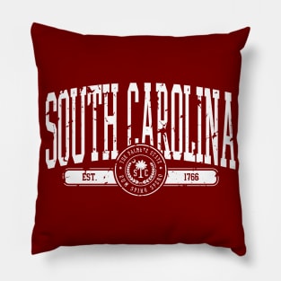 South Carolina Vintage Distressed Palmetto State Pillow