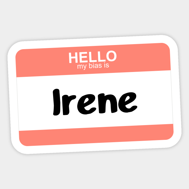 my bias is irene red velvet sticker teepublic