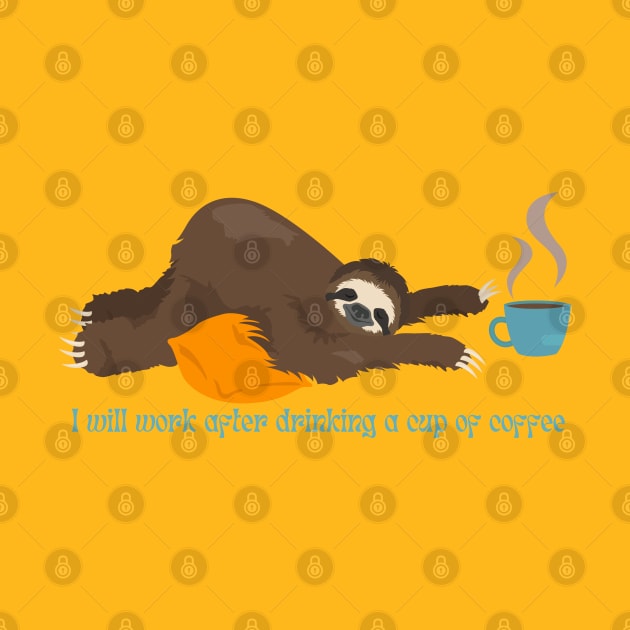 sloth coffee by A tone for life