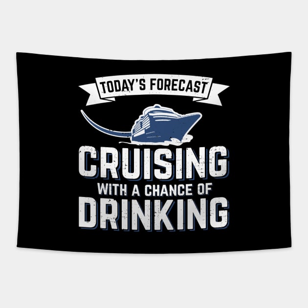 Funny Cruise Ship Cruising Vacation Honeymoon Gift Tapestry by Dolde08