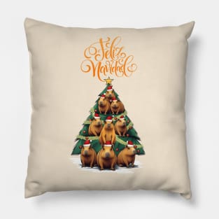 Feliz navidad, Capybara tree Christmas, Capybara Pets, Cute capybara Pillow