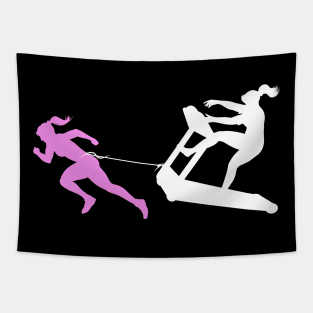 Treadmill Girl Tapestry