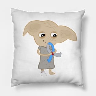 Cute Elf with Diabetes Awareness Ribbon Pillow