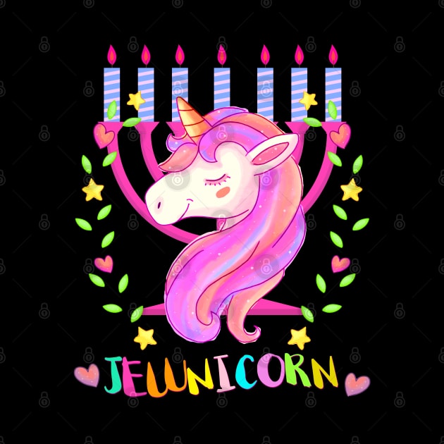 Jewnicorn Jewish Unicorn Jew Rosh Hashanah Menorah by wonderws