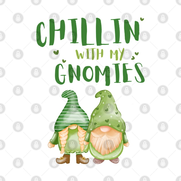 Chillin with my gnomes Christams pun by shmoart