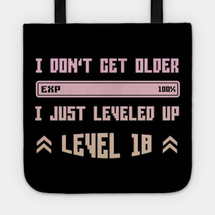 I Leveled Up 18th Birthday Funny Gamer Gaming Gift Idea Tote