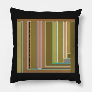 Going Green and Brown, geometric Pillow