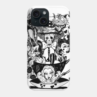 Wonderland Madness (Lines) Phone Case