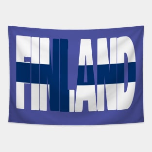 Finland flag stencil Tapestry