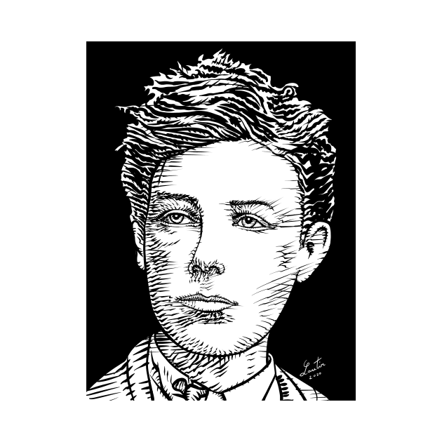 ARTHUR RIMBAUD ink portrait by lautir