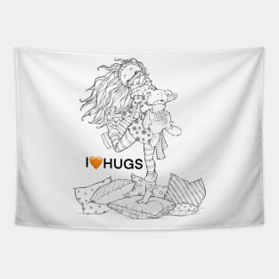 I love Hugs Tapestry