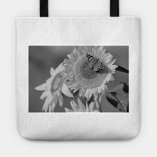 American Painted Lady Butterfly On Sunflower Tote