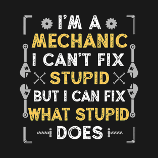 Funny Car Mechanic Men Women Mechanical Auto Mechanic T-Shirt