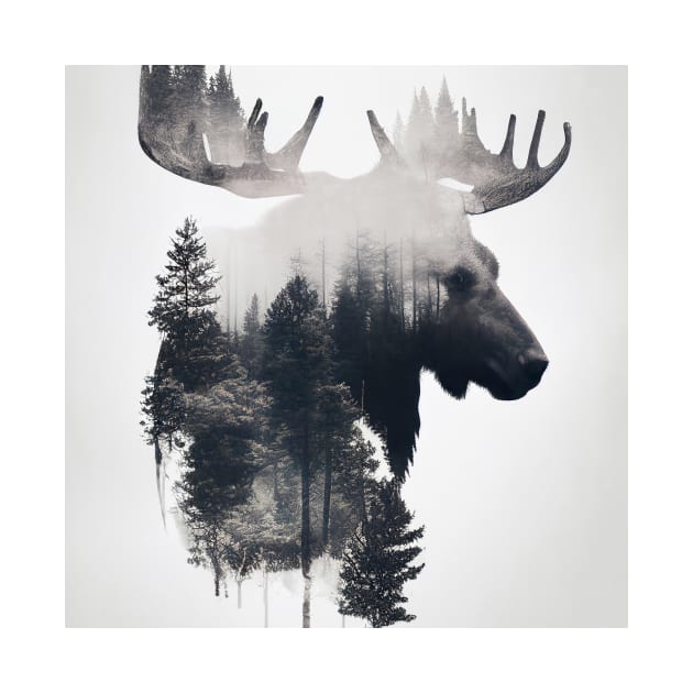 Moose Nature Outdoor Imagine Wild Free by Cubebox