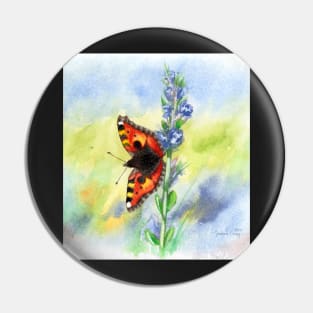 Small Tortoiseshell Butterfly Pin