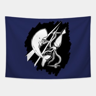 Whale v Squid Tapestry