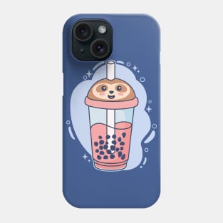 Sloth Boba Tea Cup Kawaii Bubble Tea Lover Phone Case