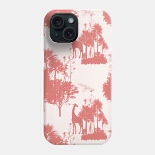 Red Safari Toile Pattern Phone Case