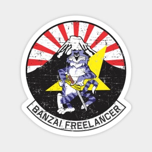 Grumman F-14 Tomcat - Banzai Freelancer - Grunge Style Magnet