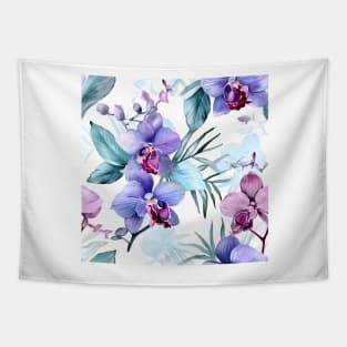 Watercolor Orchid Pattern 16 Tapestry