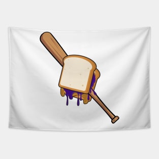 Peanut Butter Jelly With a Baseball Bat Tapestry