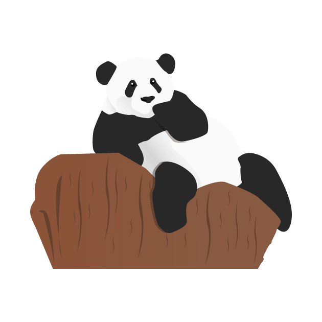 cute Panda Relaxing by Faani